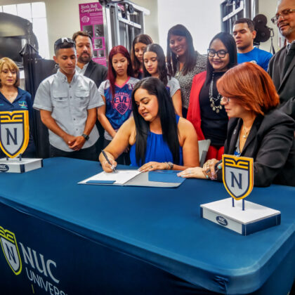 Firma de alianza entre NUC University y Elite Volleyball League de Caguas